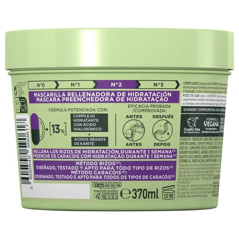 Garnier Fructis Curl Method Curl Mask #2 Pour des boucles hydratées pendant 1 semaine 370Ml