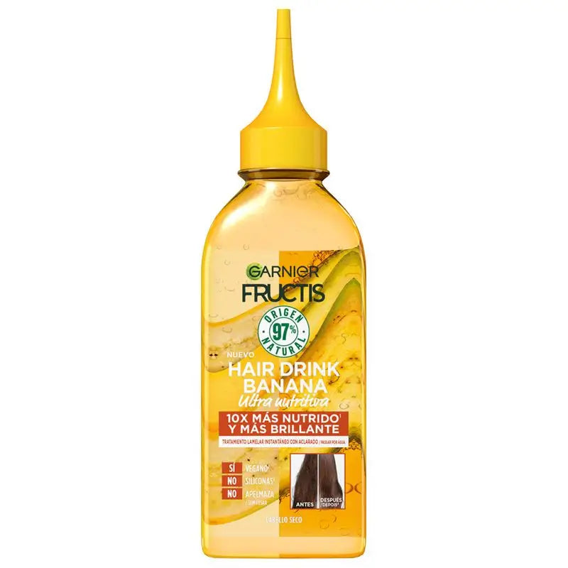Garnier Fructis Hair Drink Banana Ultra Nourishing Lellar Treatment. Cheveux 10X plus nourris et plus brillants, 200 ml