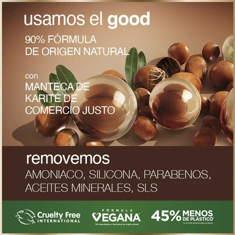 Garnier Good Coloration permanente sans ammoniaque, 90% d'origine naturelle Teinte 2.0 Truffle Black.