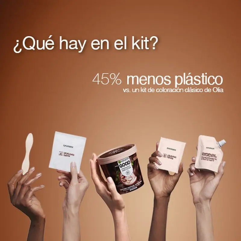 Garnier Good Permanent Colouring Sans ammoniaque, 90% d'origine naturelle Teinte 4.0 Cocoa Brown.