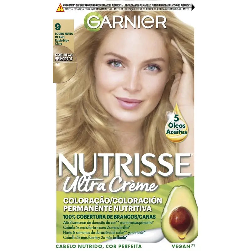 Garnier Nutrisse Couleur permanente blond très clair n° 9 , 160 ml