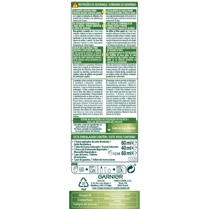 Garnier Nutrisse Couleur permanente blond très clair n° 9 , 160 ml