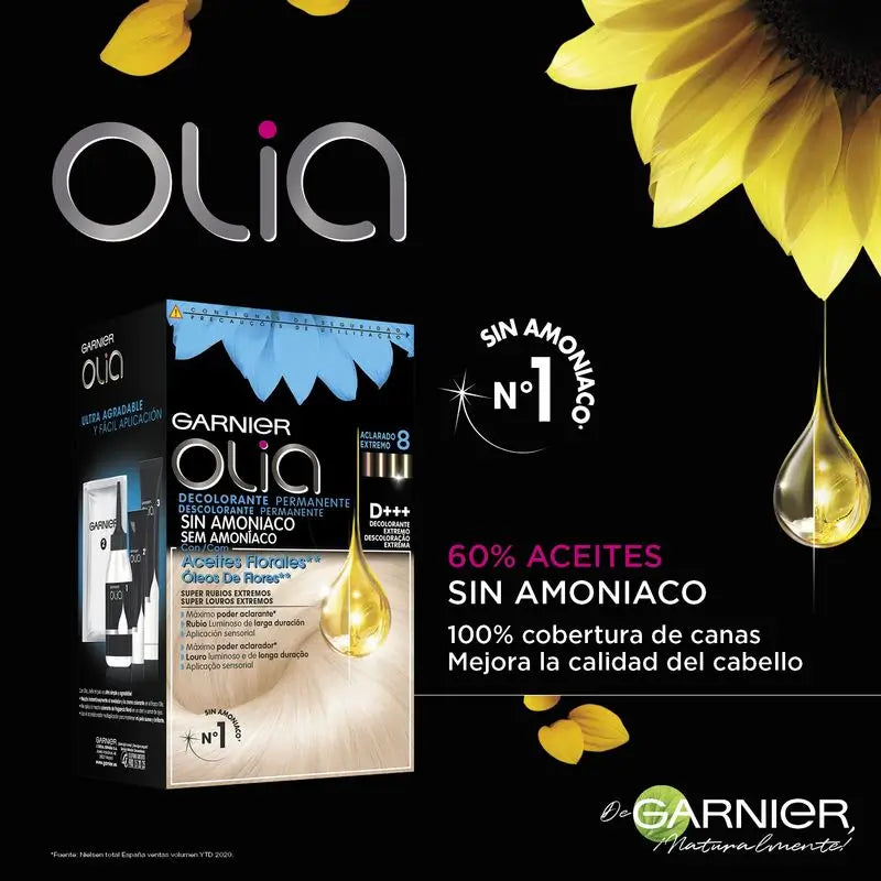 Garnier Olia colorant permanent sans ammoniaque avec huiles florales naturelles - colorant extrême D+++.