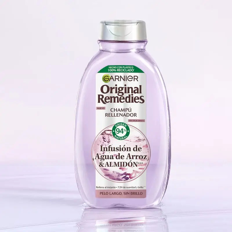 Garnier Original Remedies Rice Water Infused Replenishing Shampoo pour des cheveux longs et sans éclat