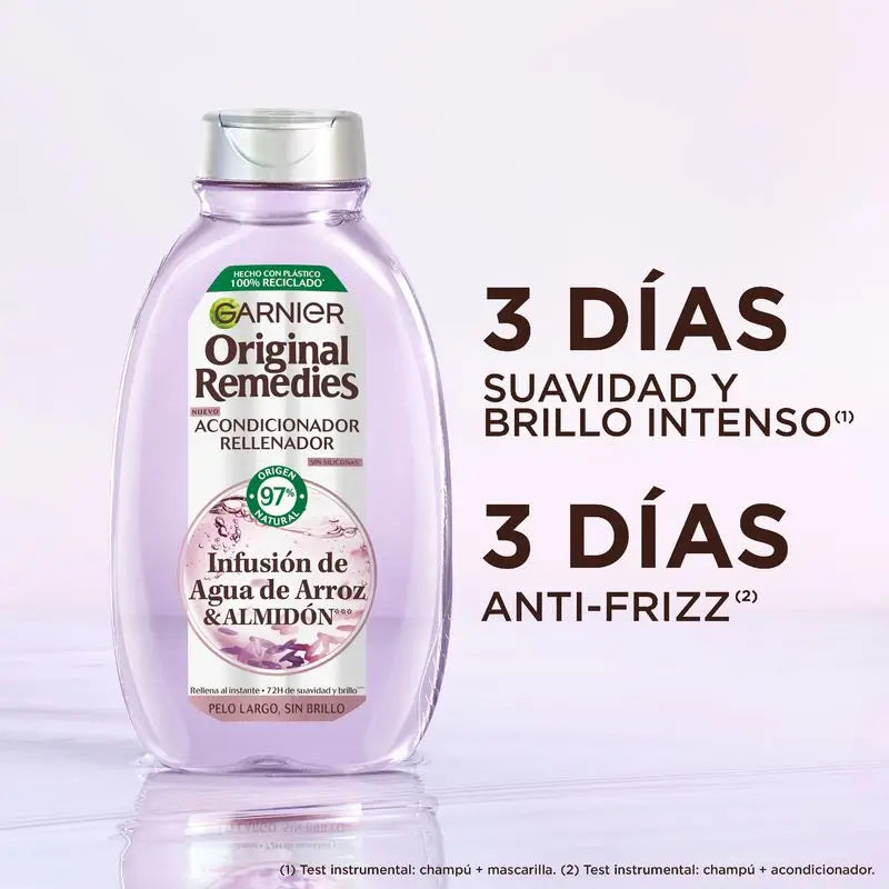Garnier Original Remedies Rice Water Infused Replenishing Shampoo pour des cheveux longs et sans éclat