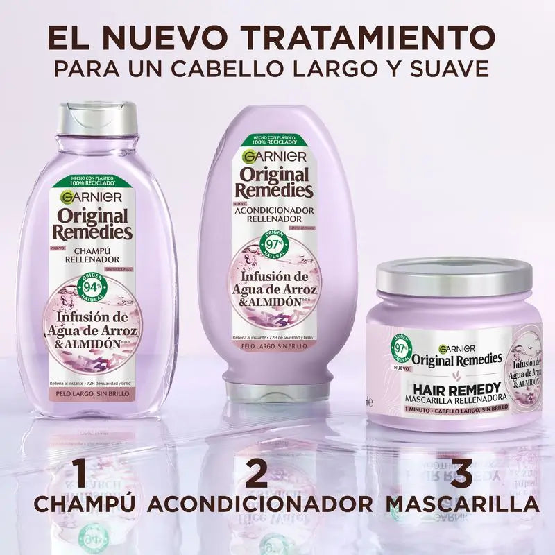 Garnier Original Remedies Rice Water Infused Replenishing Mask for Long, Dull Hair (masque régénérant à l'eau de riz pour les cheveux longs et ternes)
