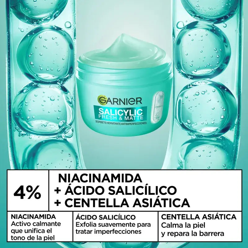 Garnier Pure Active Salicylic Fresh & Matte Moisturising Anti-Imperfection Sorbet, 85 ml