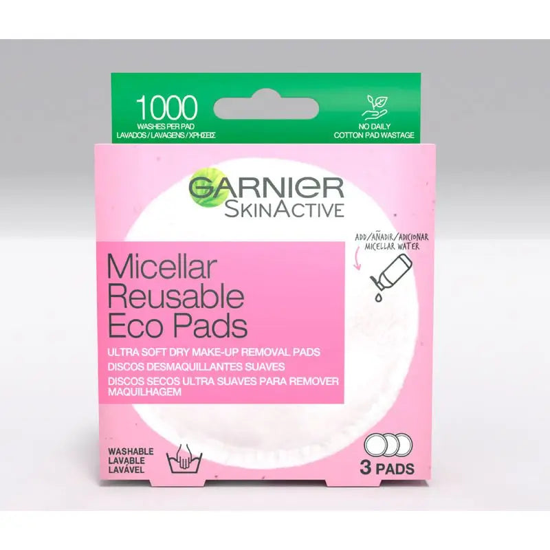 Disques démaquillants réutilisables en microfibre Garnier Skin Active
