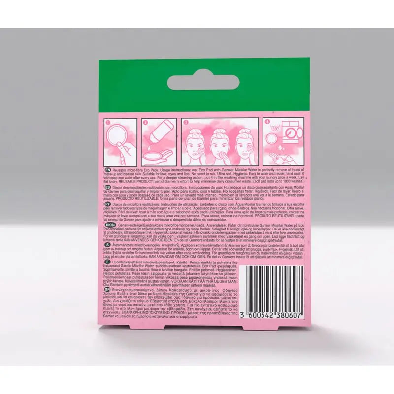 Disques démaquillants réutilisables en microfibre Garnier Skin Active