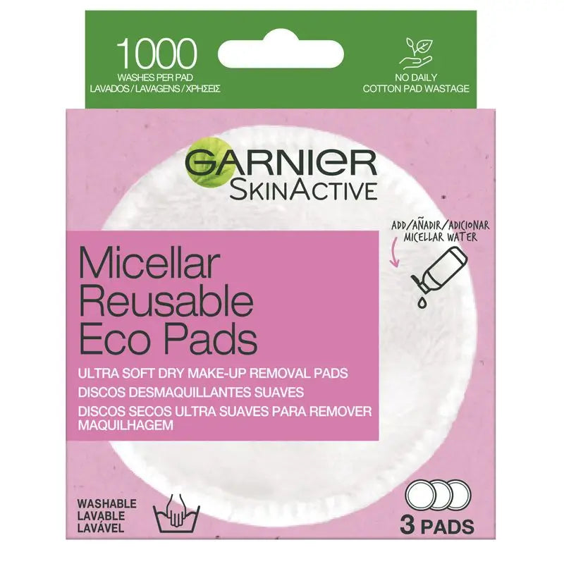 Disques démaquillants réutilisables en microfibre Garnier Skin Active