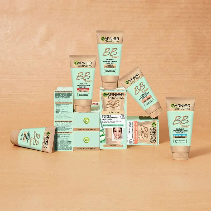 Garnier Skinactive Bb Cream Anti Age Medium Tone. Hydratant Tout-en-Un Avec Couleur Spf15, 50Ml