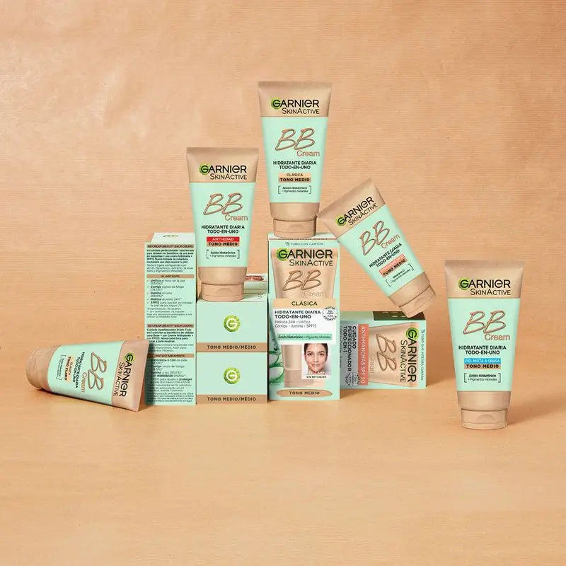 Garnier Skinactive Bb Cream Classic Medium Tone. Hydratant Tout-en-Un Avec Couleur Spf15, 50Ml