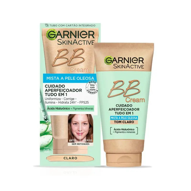 Garnier Skinactive Mattifying Bb Cream For Combination To Oily Skin Light Tone. Hydratant tout-en-un avec couleur Spf 25, 50 ml