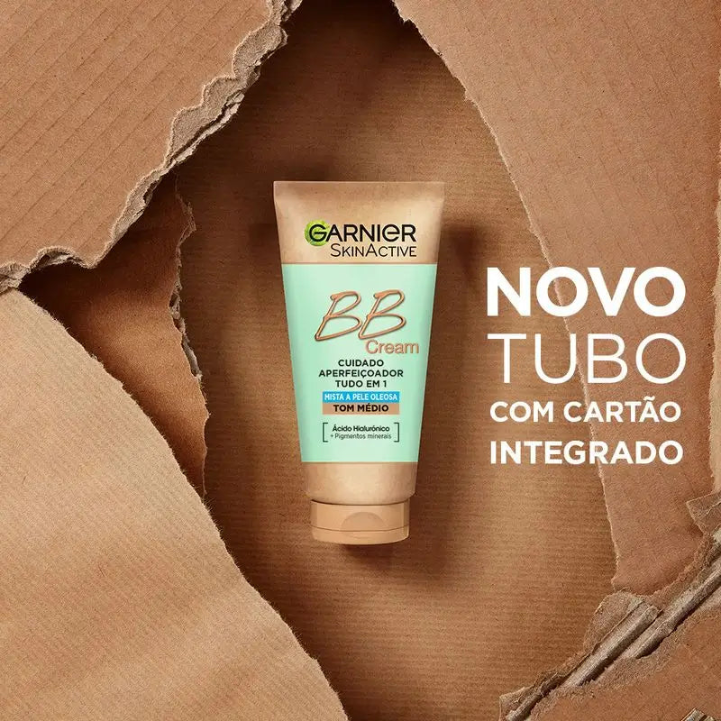 Garnier Skinactive Mattifying Bb Cream Pour Peau mixte à grasse de tonalité moyenne. Hydratant tout-en-un avec couleur Spf 25, 50 ml
