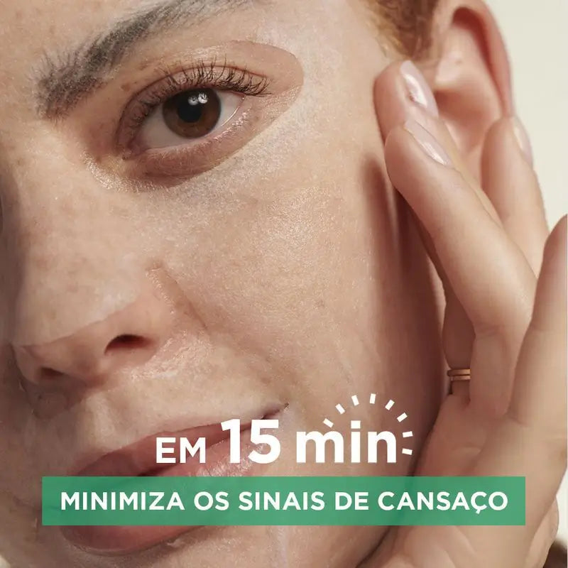 Garnier Tissue Mask Hyaluronic Cryo Jelly Anti-Fatigue Pour Peau Fatiguée. 4% Glycérine + Menthol + Acide Hyaluronique.