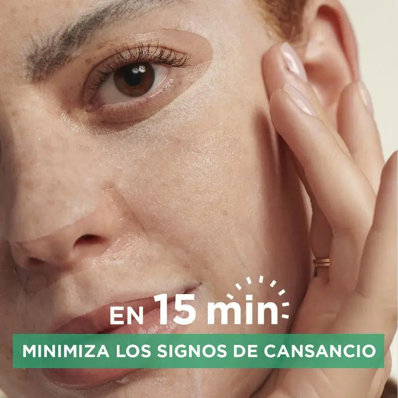 Garnier Tissue Mask Hyaluronic Cryo Jelly Anti-Fatigue Pour Peau Fatiguée. 4% Glycérine + Menthol + Acide Hyaluronique.