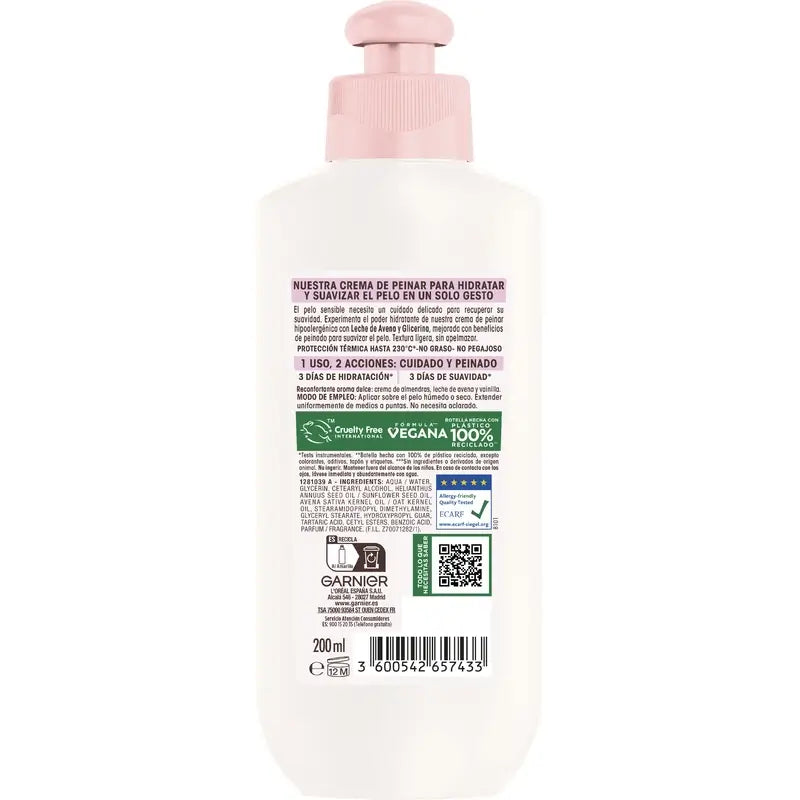 Garnier Ultra Doux 2 In 1 Gentle Moisturising Styling Cream, 200 ml