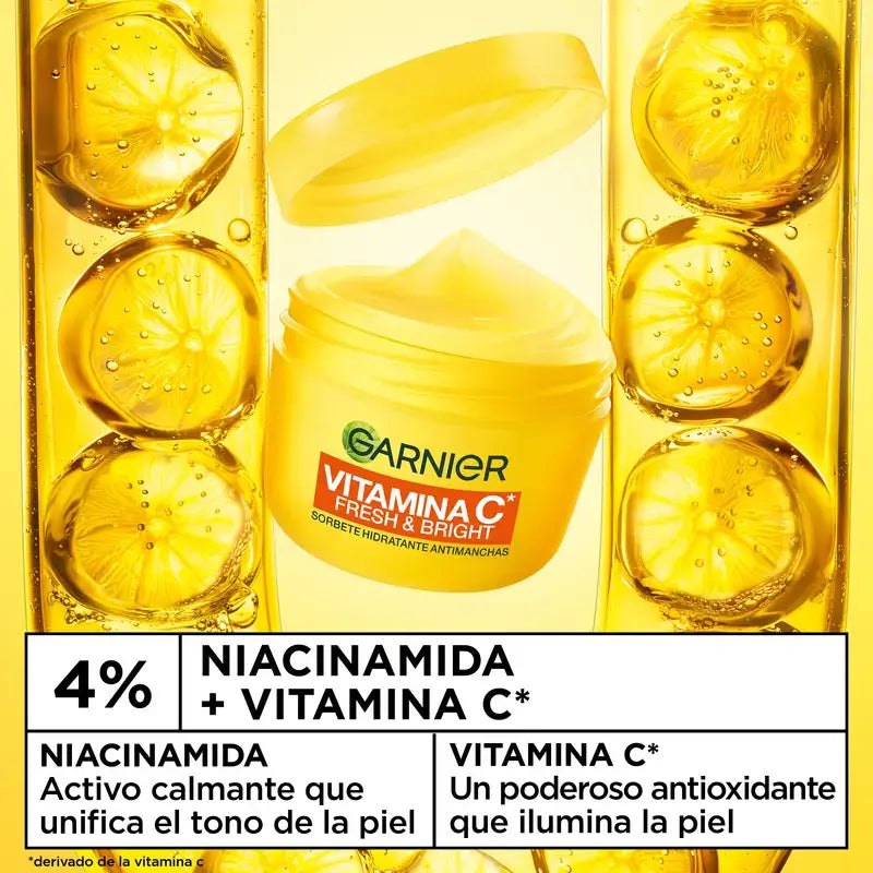 Garnier Vitamin C Fresh & Bright Moisturising Sorbet Cream Anti-Blemish, 85 ml