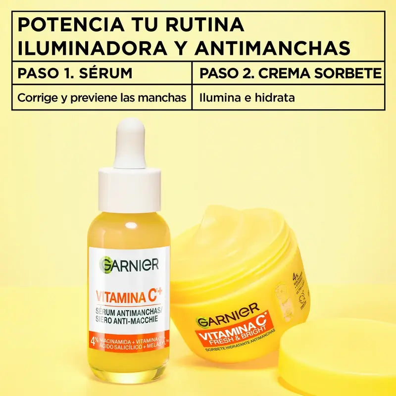 Garnier Vitamin C Fresh & Bright Moisturising Sorbet Cream Anti-Blemish, 85 ml