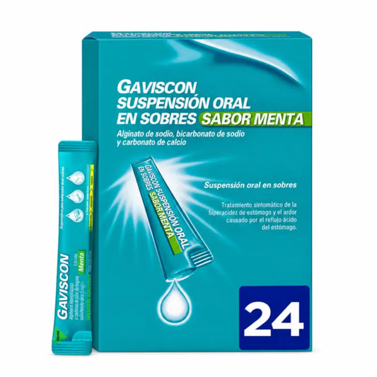 Gaviscon 24 Sachets Menthe Poivrée
