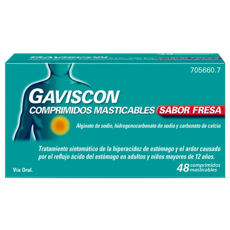 Gaviscon Strawberry Flavour , 48 tablets