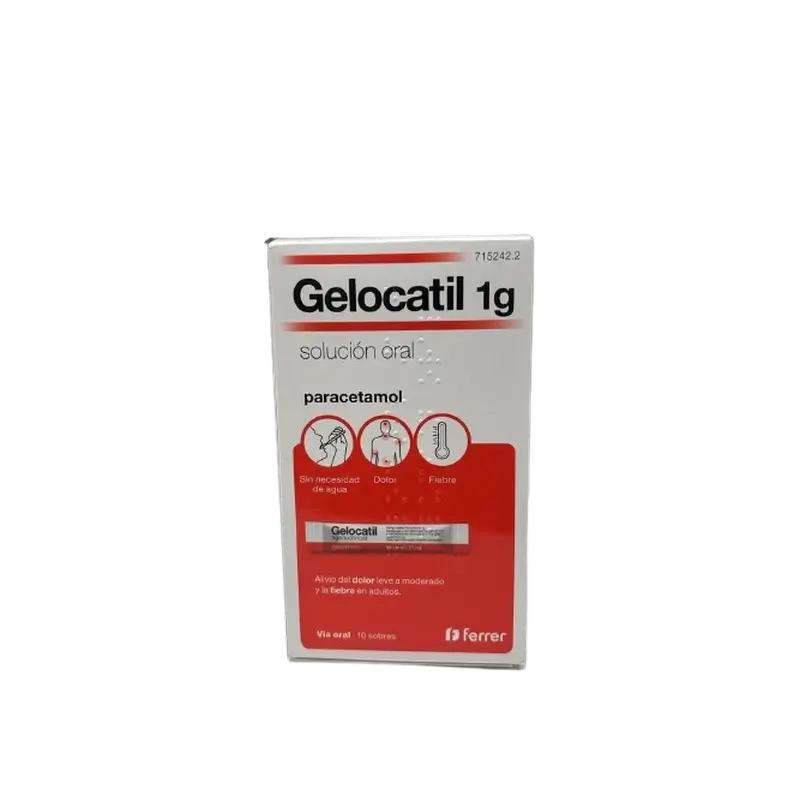 Gelocatil 1g Solution buvable, 10 Sachets