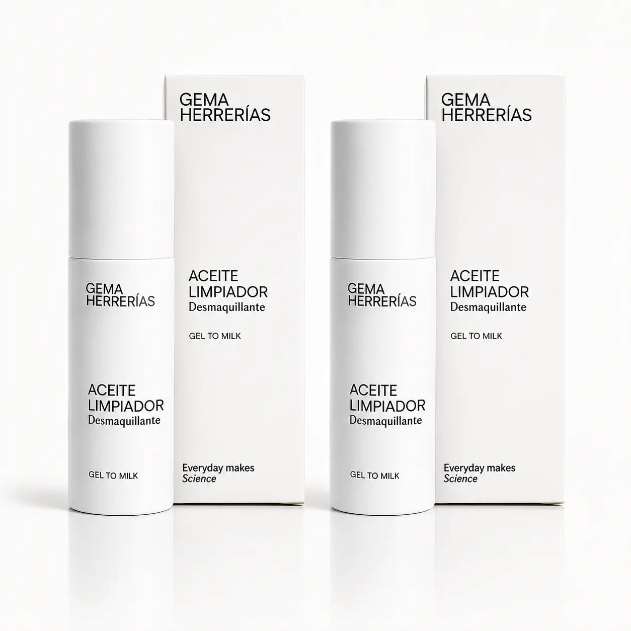 Gema Herrerías Gel to Milk Cleansing and Make-up Remover Oil ,2x150 ml