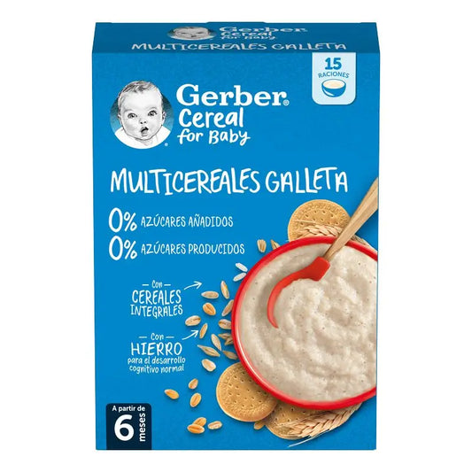Gerber Multicéréales 0 % biscuit, 270 g