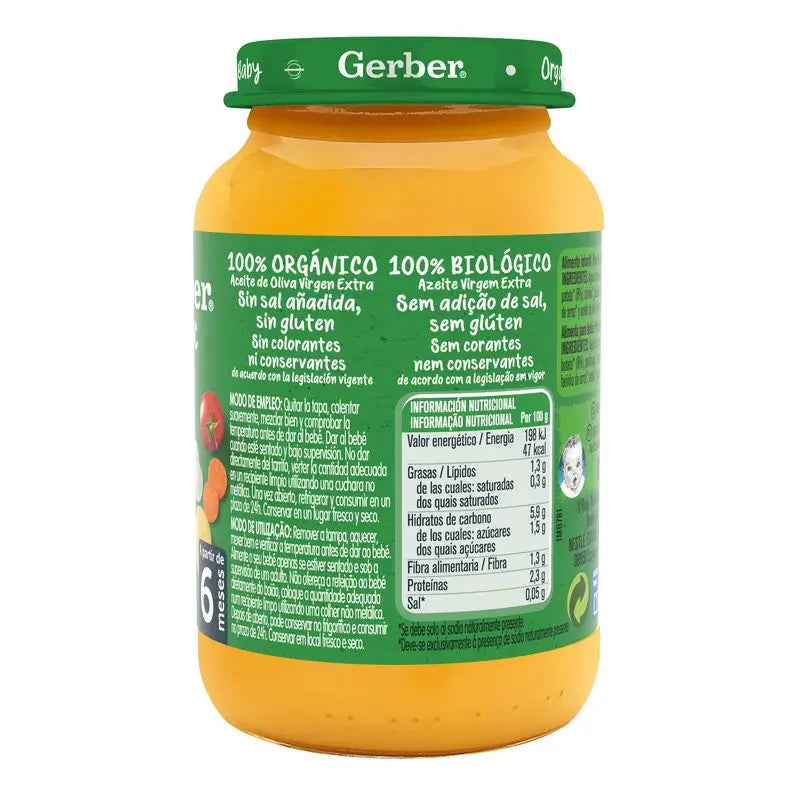 Gerber Organic légumes veau, 190 g