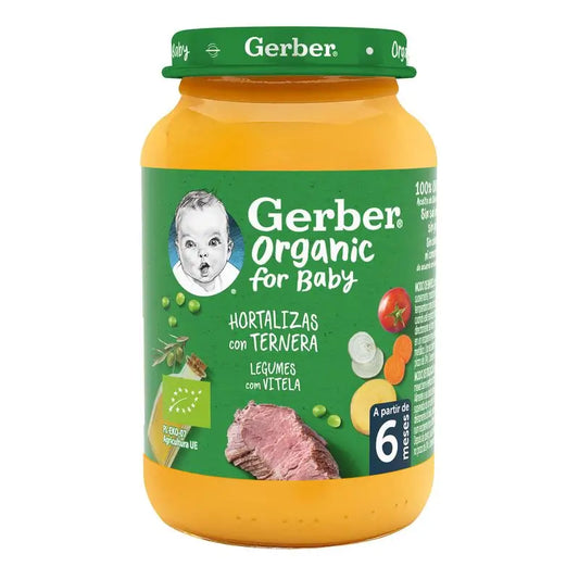 Gerber Organic légumes veau, 190 g