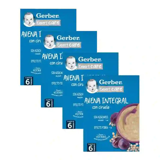 Gerber Porridge Avoine & Prune, 4X250 Gr
