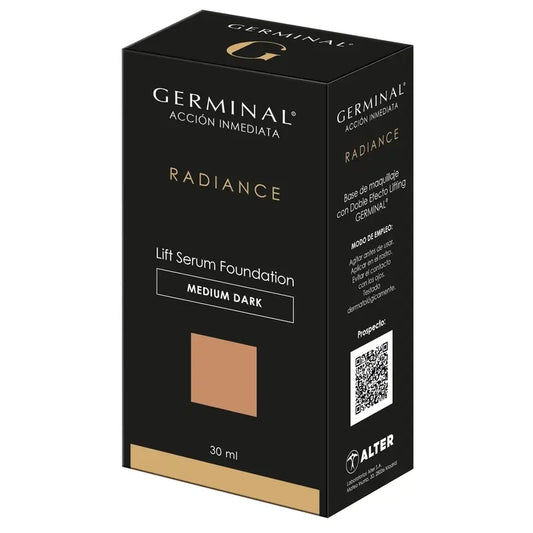 Germinal Makeup Base Lift Serum Fond de teint Moyen Foncé 30Ml
