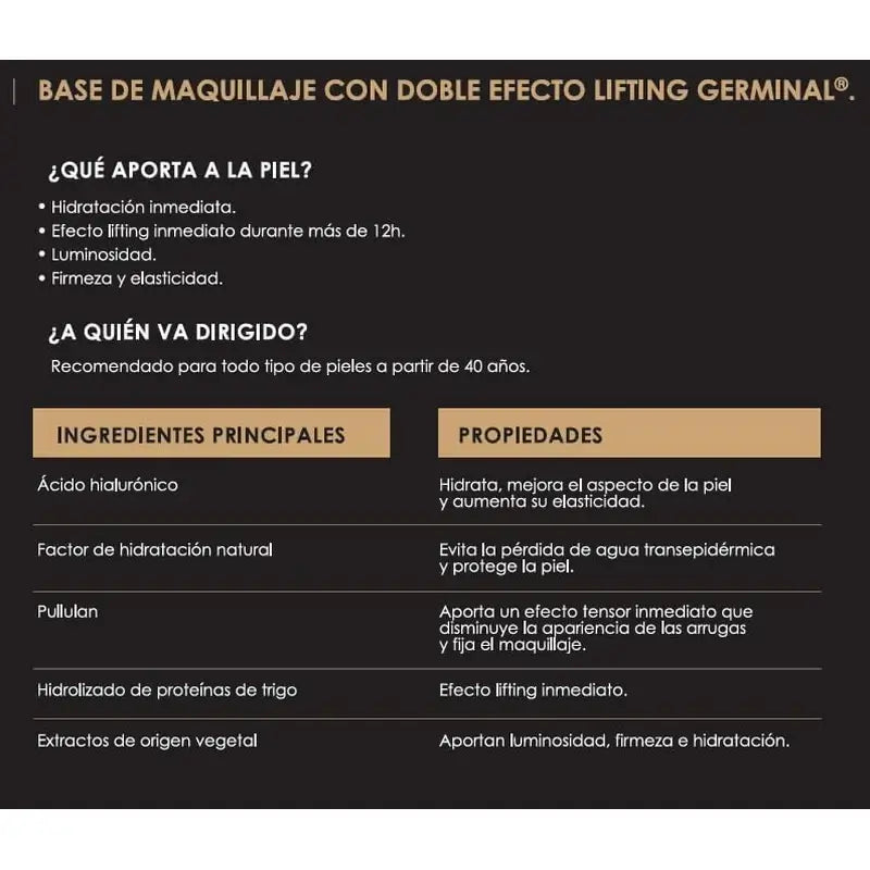 Germinal Fond de teint sérum lifting éclat Fond de teint lifting éclat léger moyen 30Ml