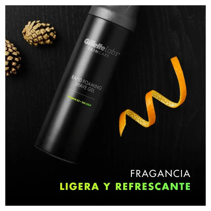 Gel de rasage Quick Foam de Gillette Labs, 198 ml