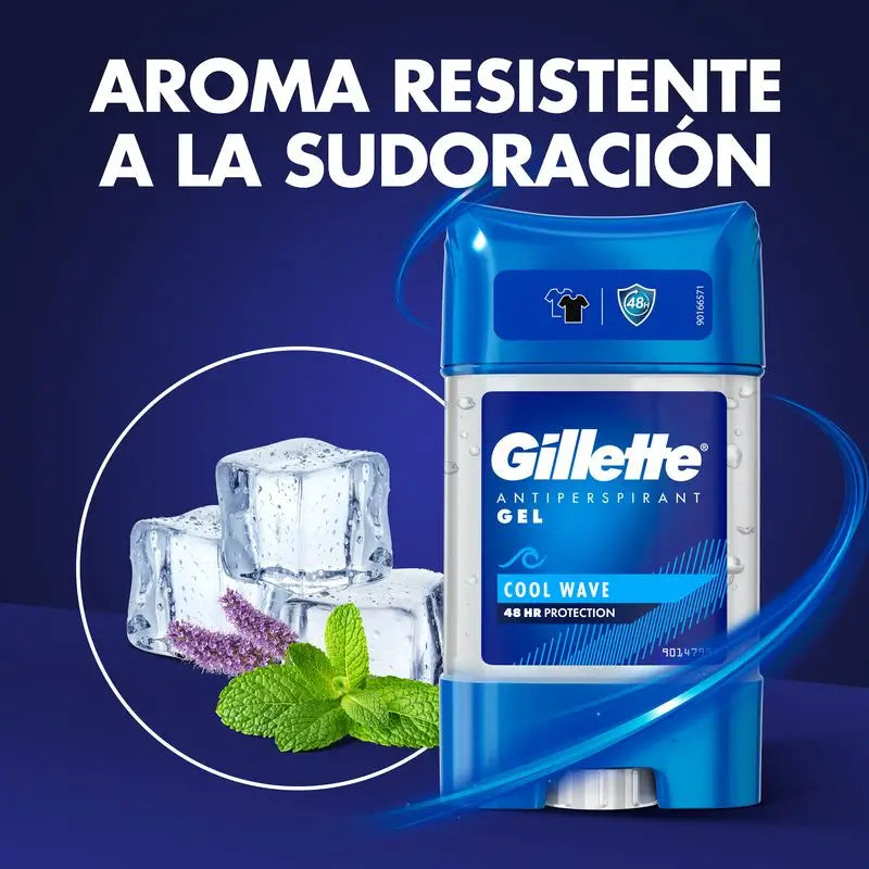Gillette Clear Déodorant Gel Anti-Perspiration Cool Wave 70M