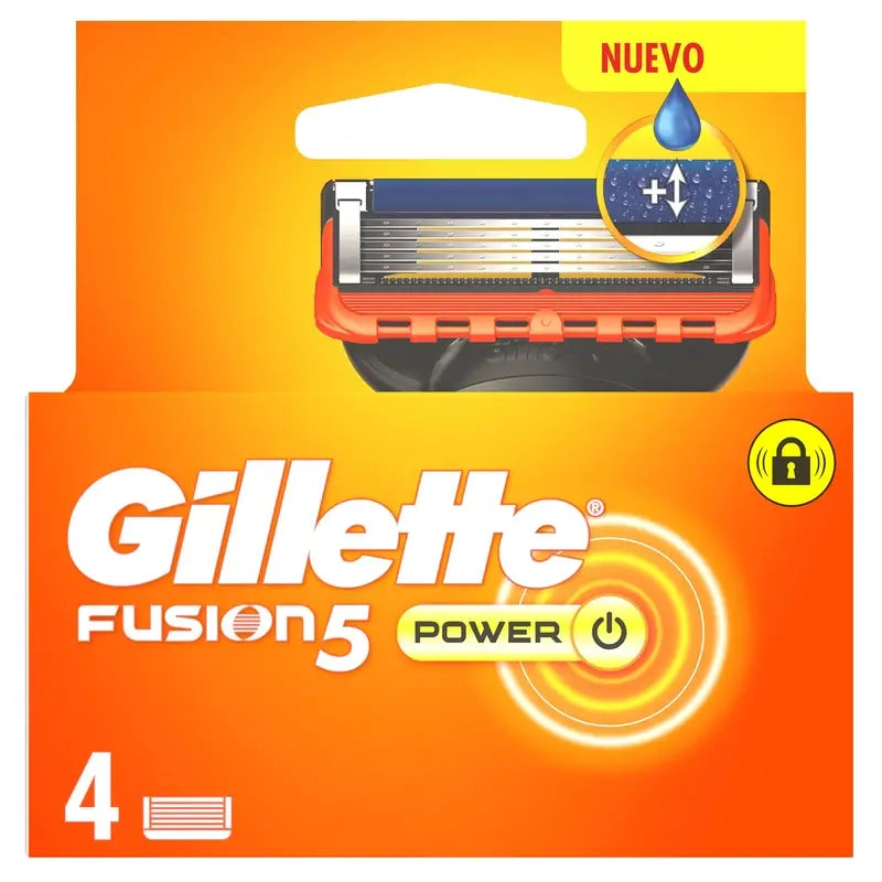 Lames de rechange pour rasoirs pour hommes Gillette Fusion5 Power, 4 pièces