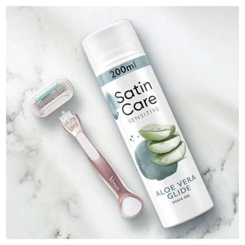 Gillette Satin Care gel capillaire à l'aloe vera pour femmes, 200 Ml