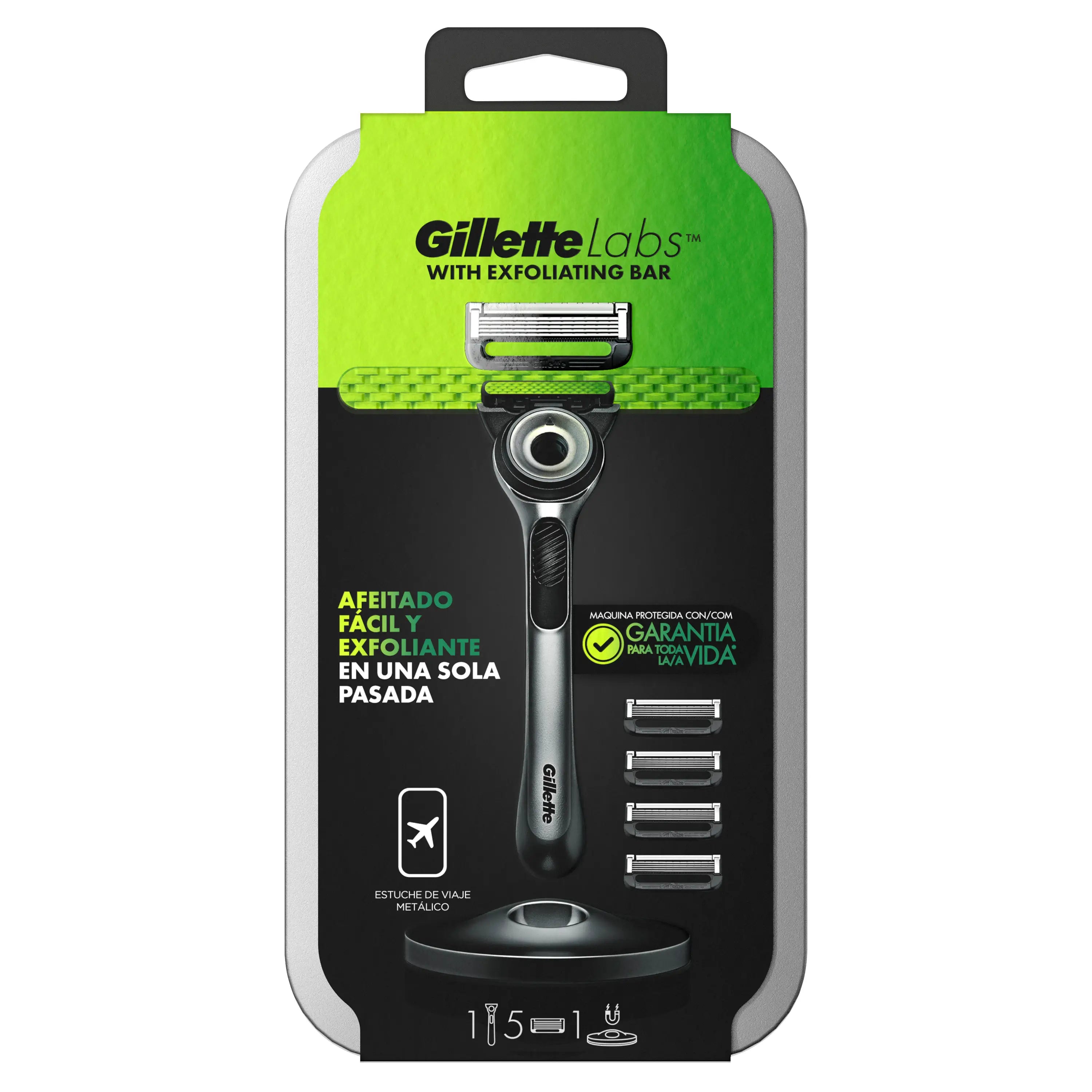 Rasoir Gillette Labs avec stick exfoliant + 5 recharges