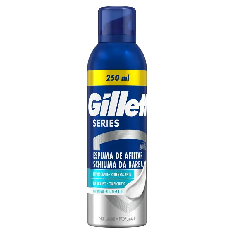 Gillette Series Mousse à raser rafraîchissante à l'eucalyptus, 250 ml
