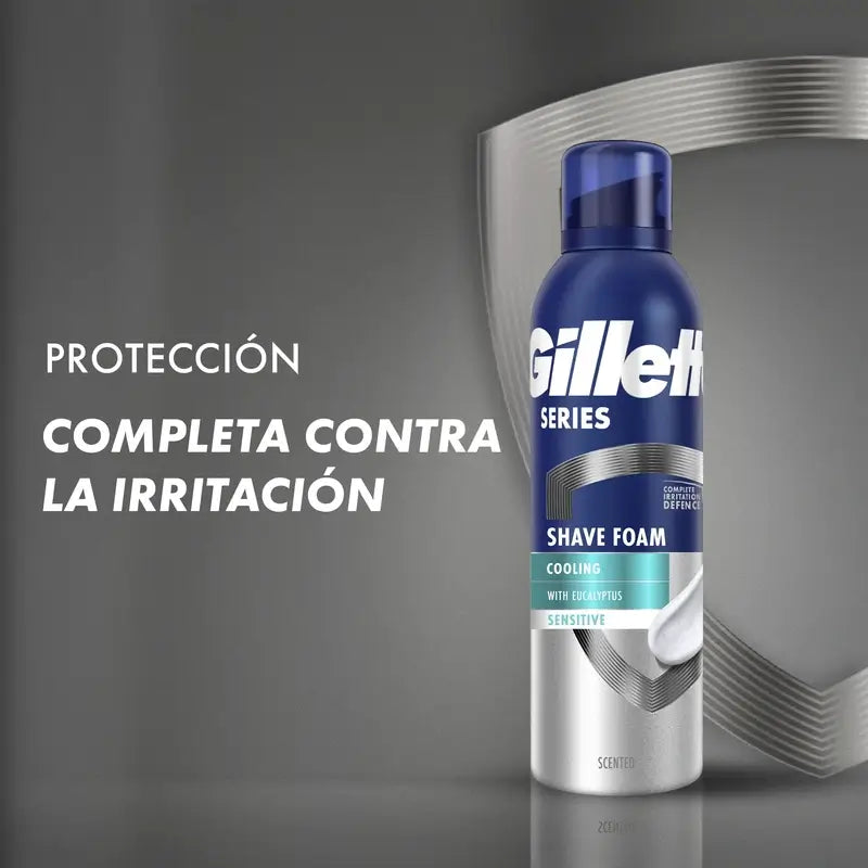 Gillette Series Mousse à raser rafraîchissante à l'eucalyptus, 250 ml