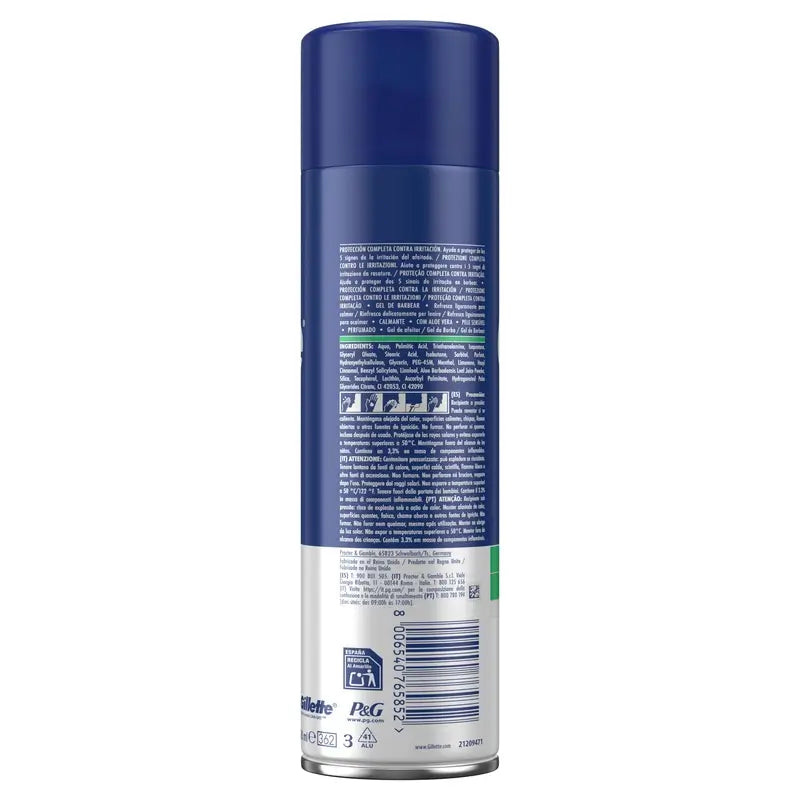 Gillette Series Gel de rasage apaisant à l'aloe vera, 200 ml