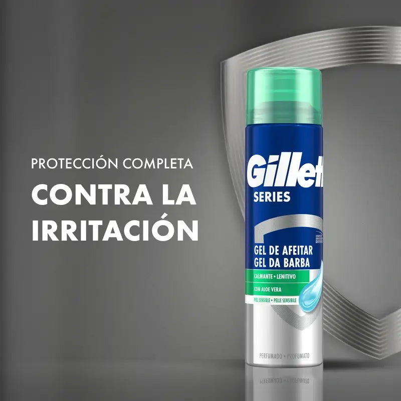 Gillette Series Gel de rasage apaisant à l'aloe vera, 200 ml
