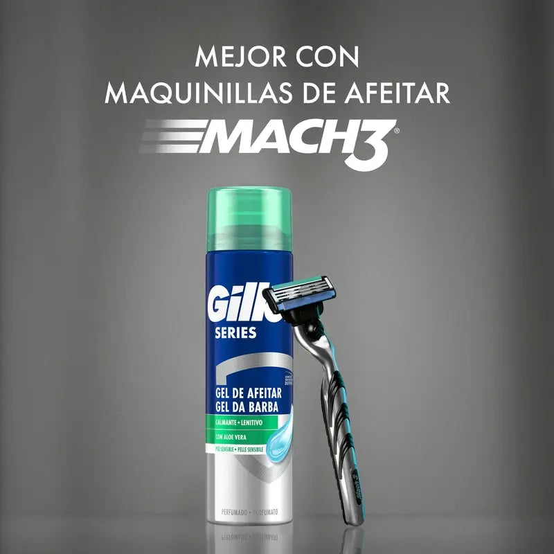 Gillette Series Gel de rasage apaisant à l'aloe vera, 200 ml
