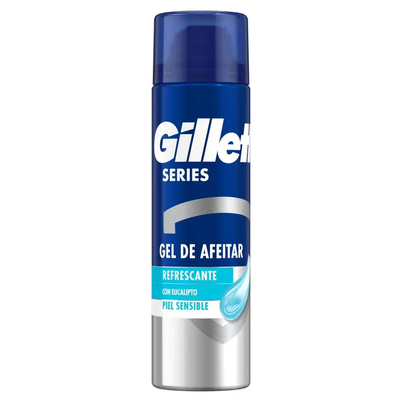 Gel de rasage rafraîchissant à l'eucalyptus pour hommes Gillette Series, 200 ml