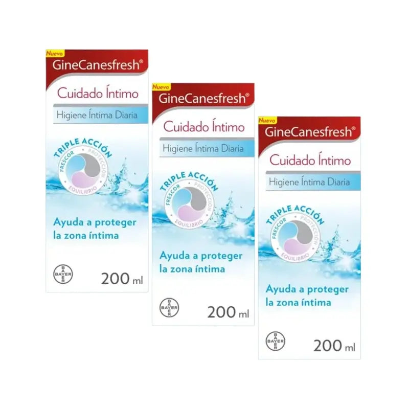 Ginescanes GineCanesfresh Gel de soin intime, 3X200 Ml