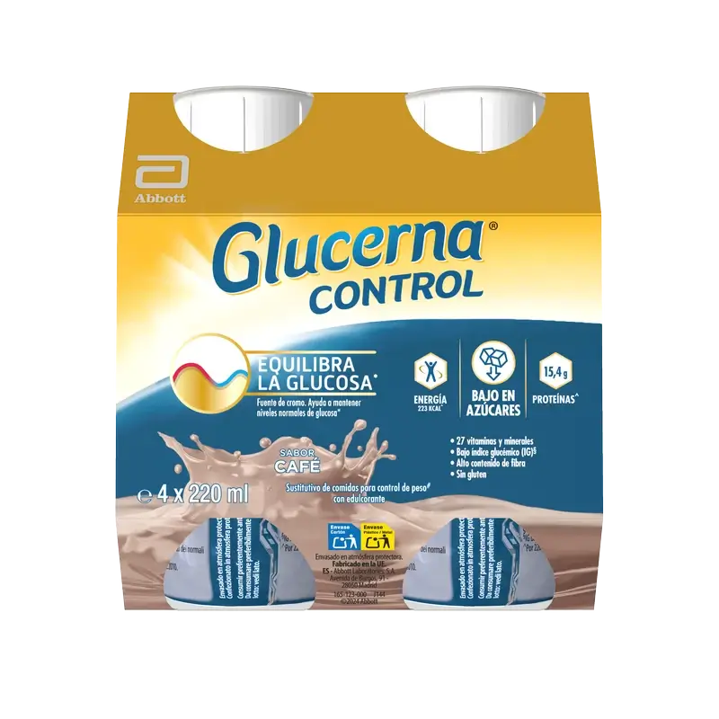Glucerna Control Arôme Café, 4 Flacons x 220 ml