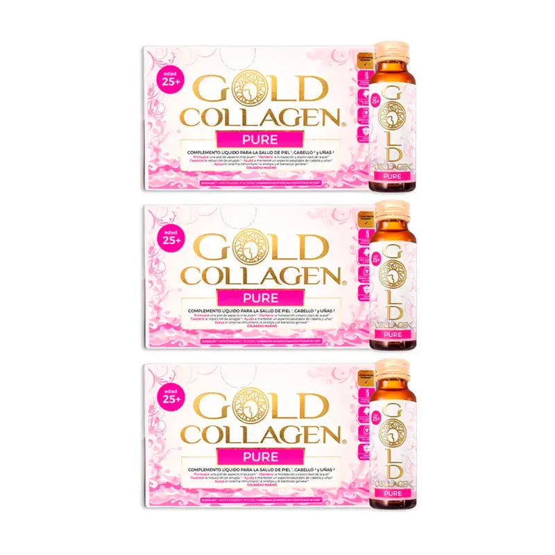 Gold Collagen Pure, Pack 3 x 10 Ampoules