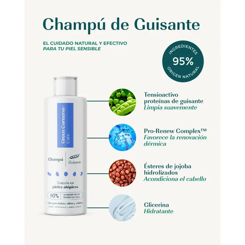 Shampooing aux pois de Green Cornerss, 300ml