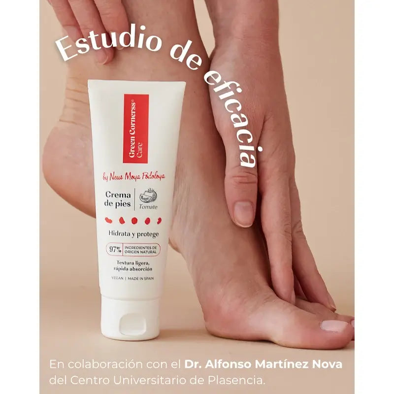 Green Cornerss Crème pour les pieds à la tomate, 75 ml