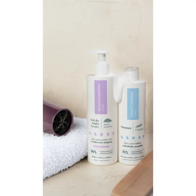 Green Cornerss Gel de bain au riz violet, 400 ml